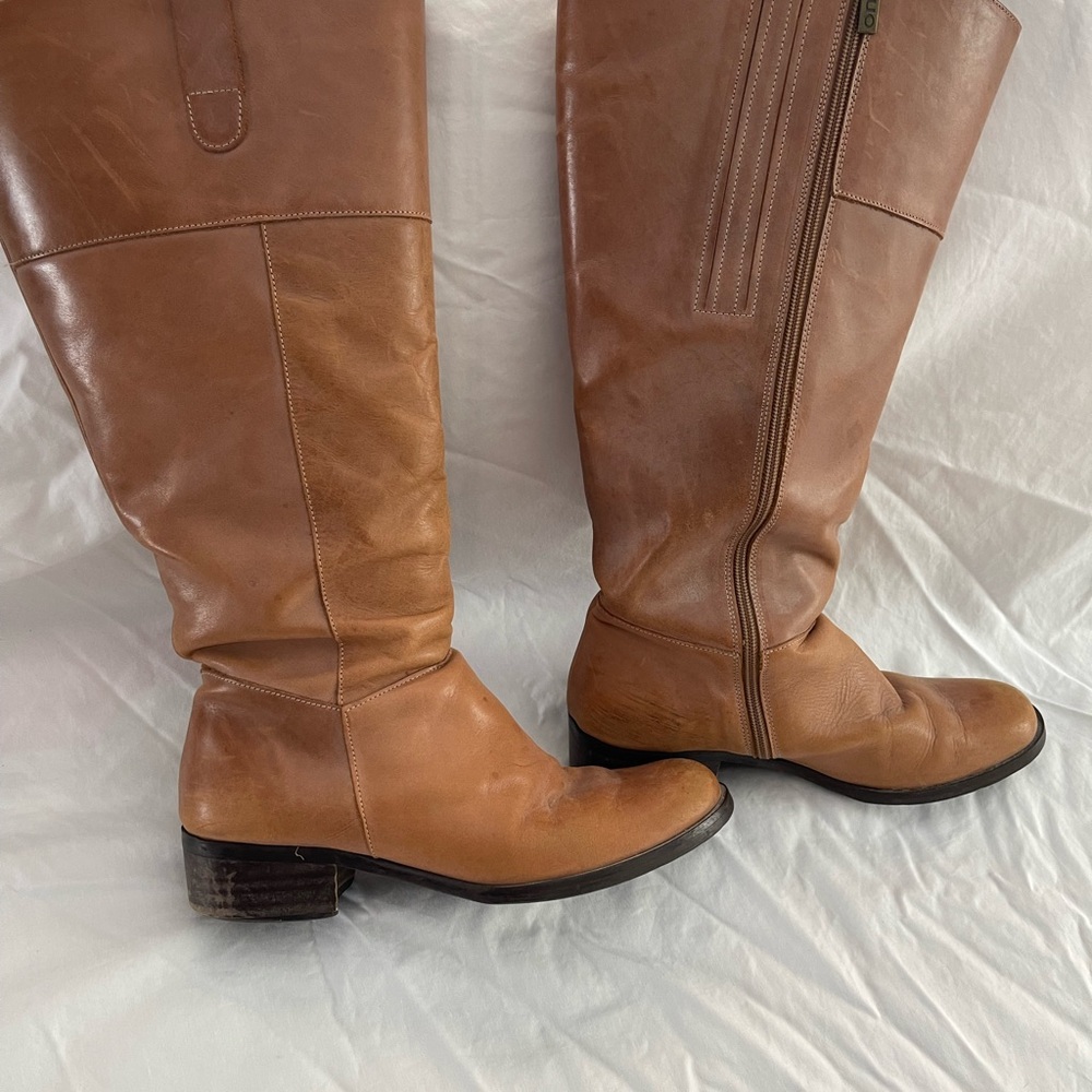 Stylish Tan Over the Knee Boots